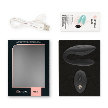 Kama Ritual Vibratore U a doppio motore, telecomando e silicone ipoallergenico